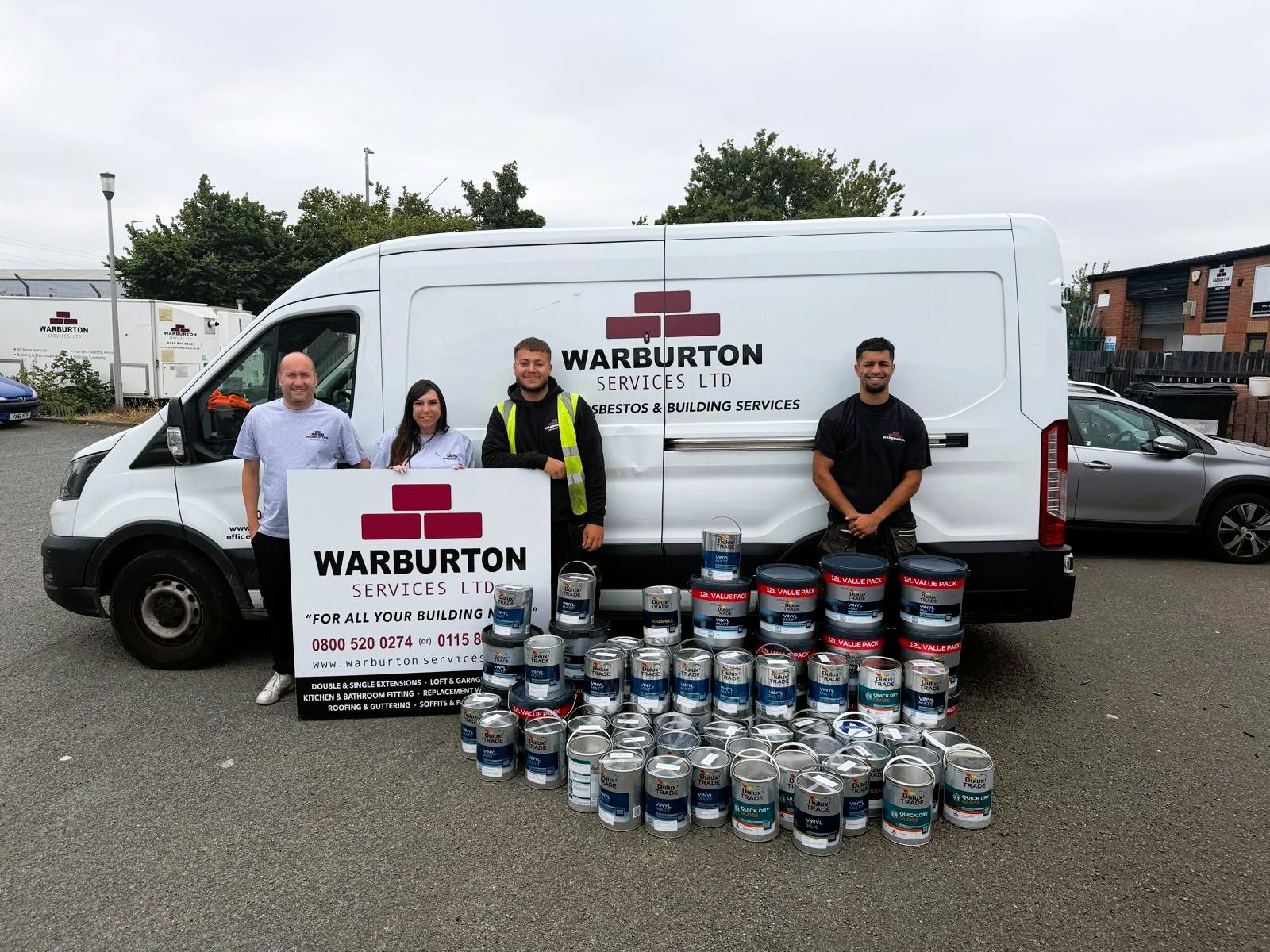 The Warburton Services team on site